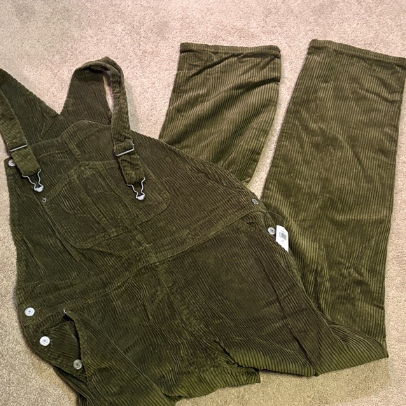 Old Navy Olive Corduroy Dungarees - Picture 2 of 4